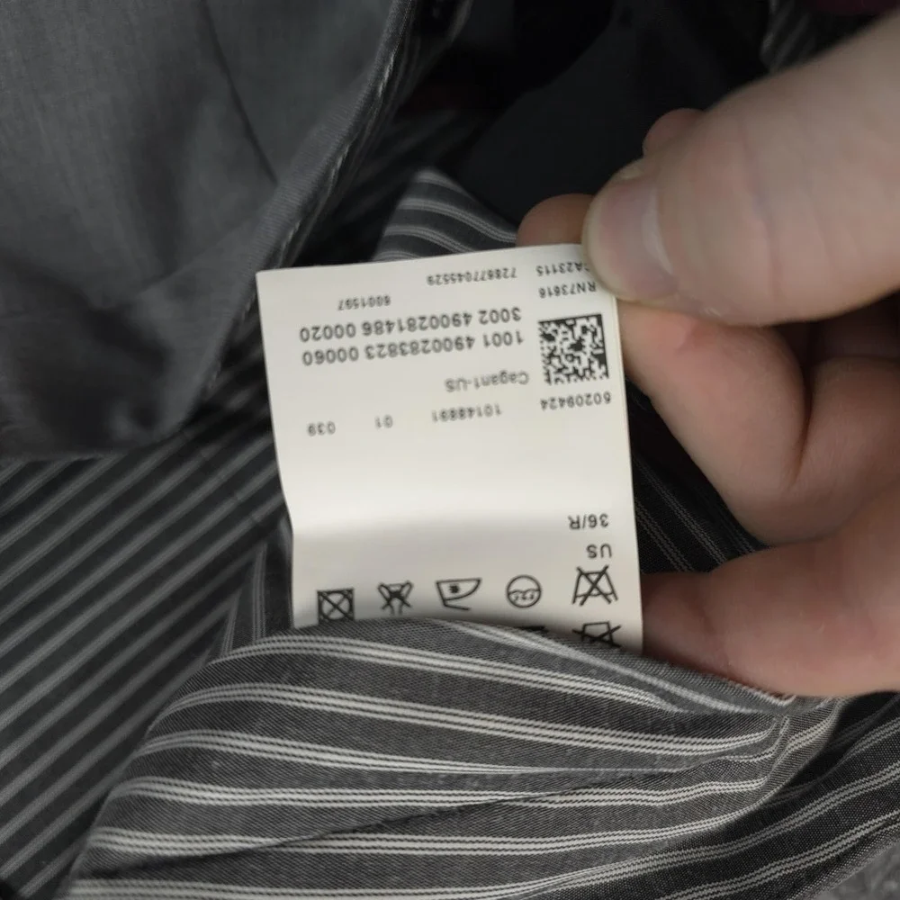Hugo Boss Pants Mens 38x33 Gray Cagan 100% Virgin‎ Wool Dress Slacks Business